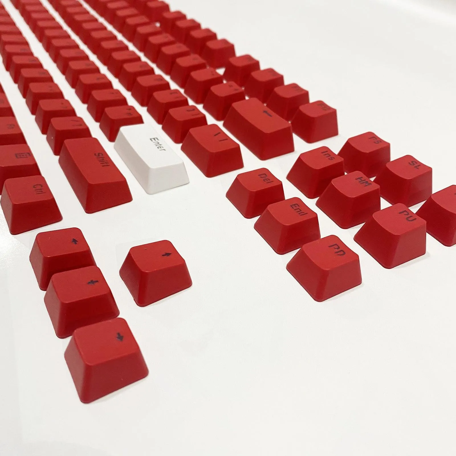 104 Doubleshot OEM PBT Keycaps (Jujube Red) (PBT2-48)