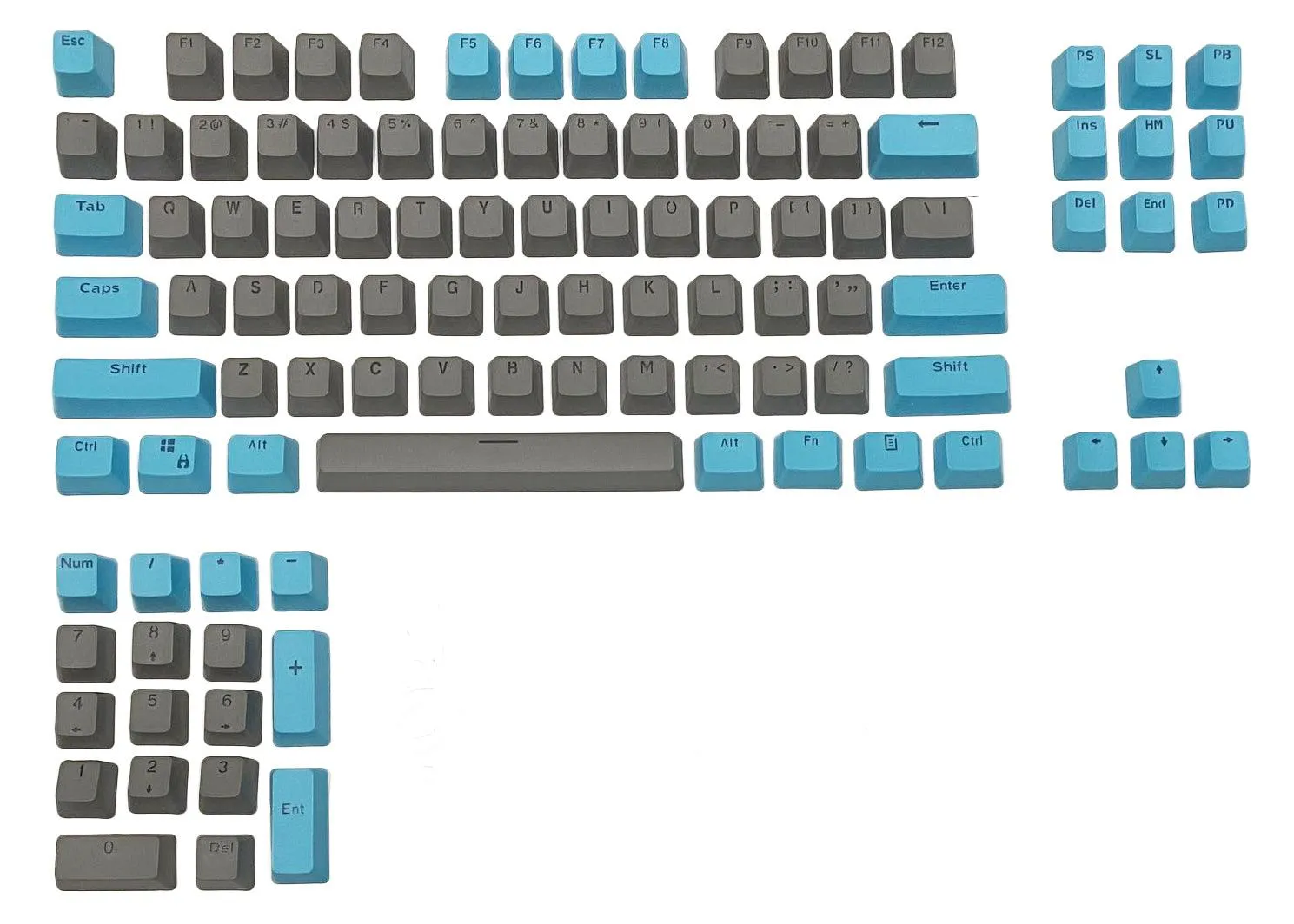 104 Doubleshot OEM PBT Keycaps (Navy)