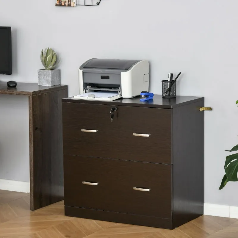 2-Drawer File Cabinet with Lock - Espresso