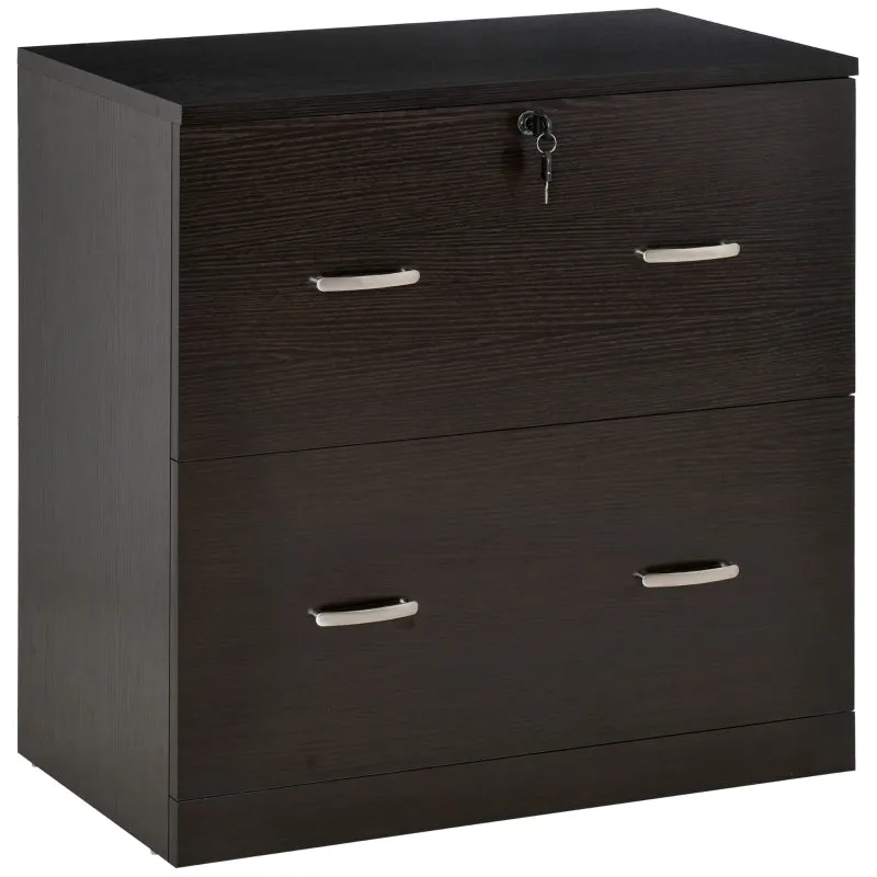 2-Drawer File Cabinet with Lock - Espresso