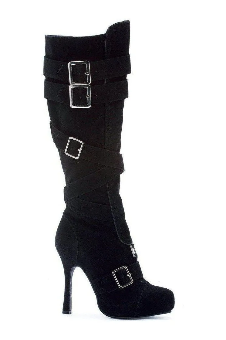 420-VIXEN Costume Boot | Black Faux Leather