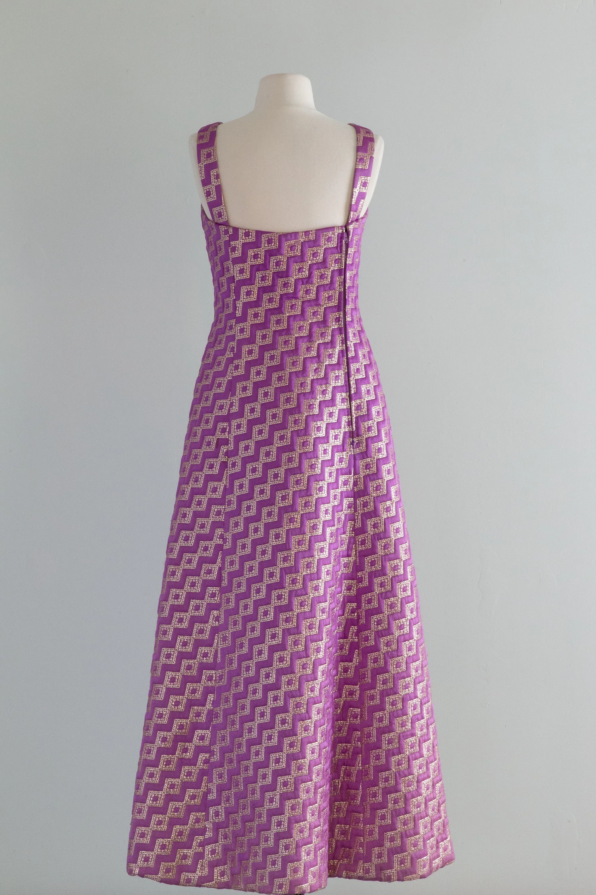 Absolutely Fabulous 1960's COSMIC Purple Evening Gown / SM