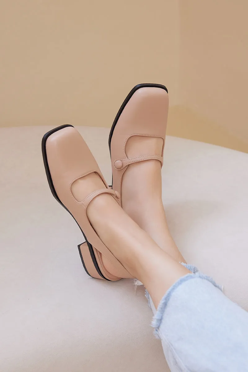 Aeira Mary Jane Heels in Nude