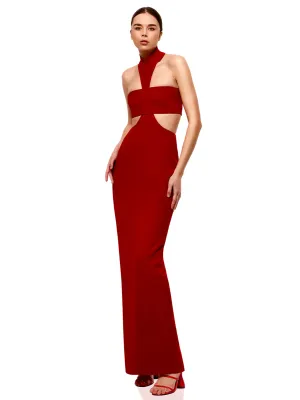 Alessa Red 2-Piece Maxi Evening Dress