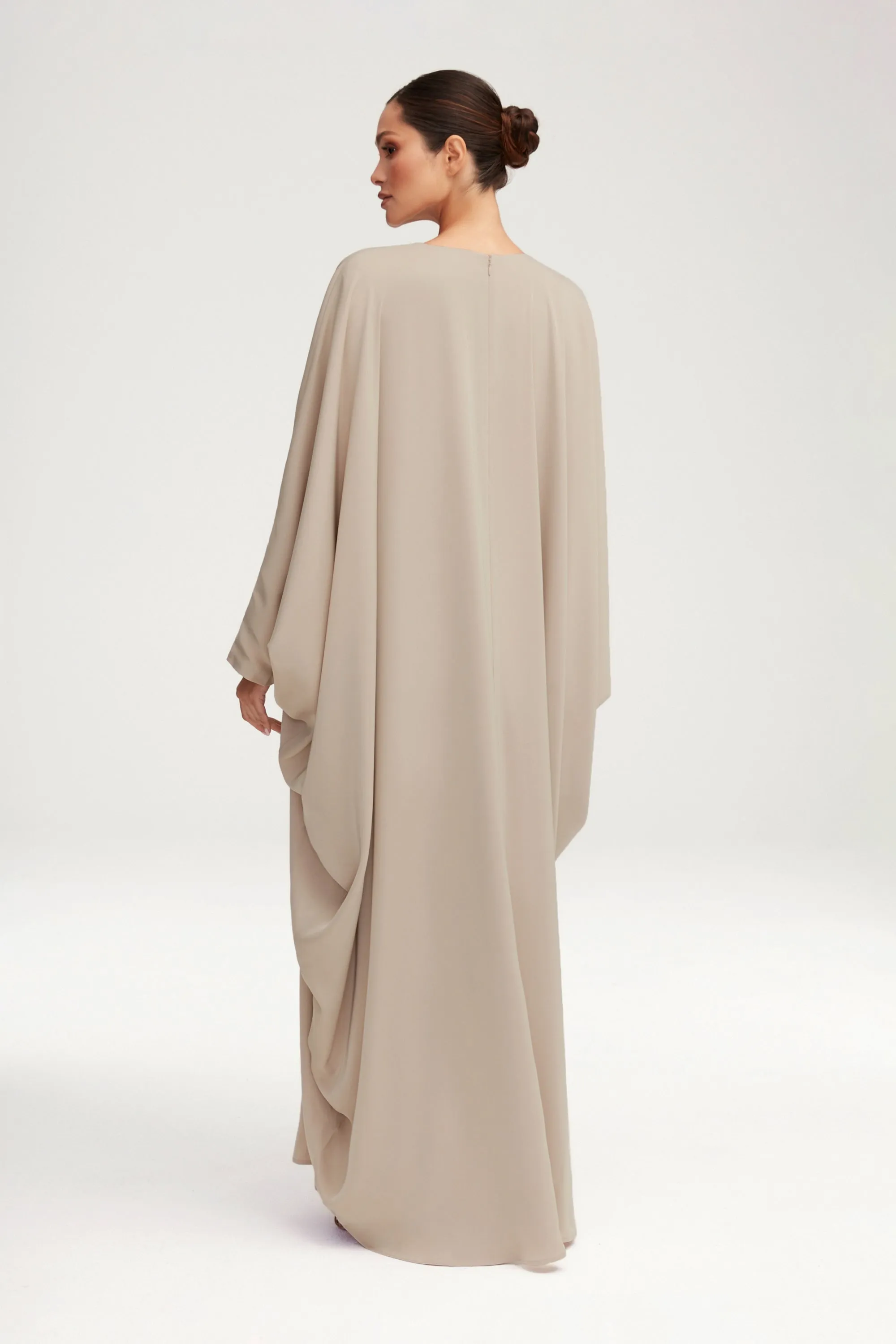 Anisa Satin Kaftan - Creme Caramel