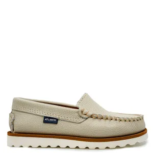 Atlanta Mocassin Sand Pebbled Boat Shoe