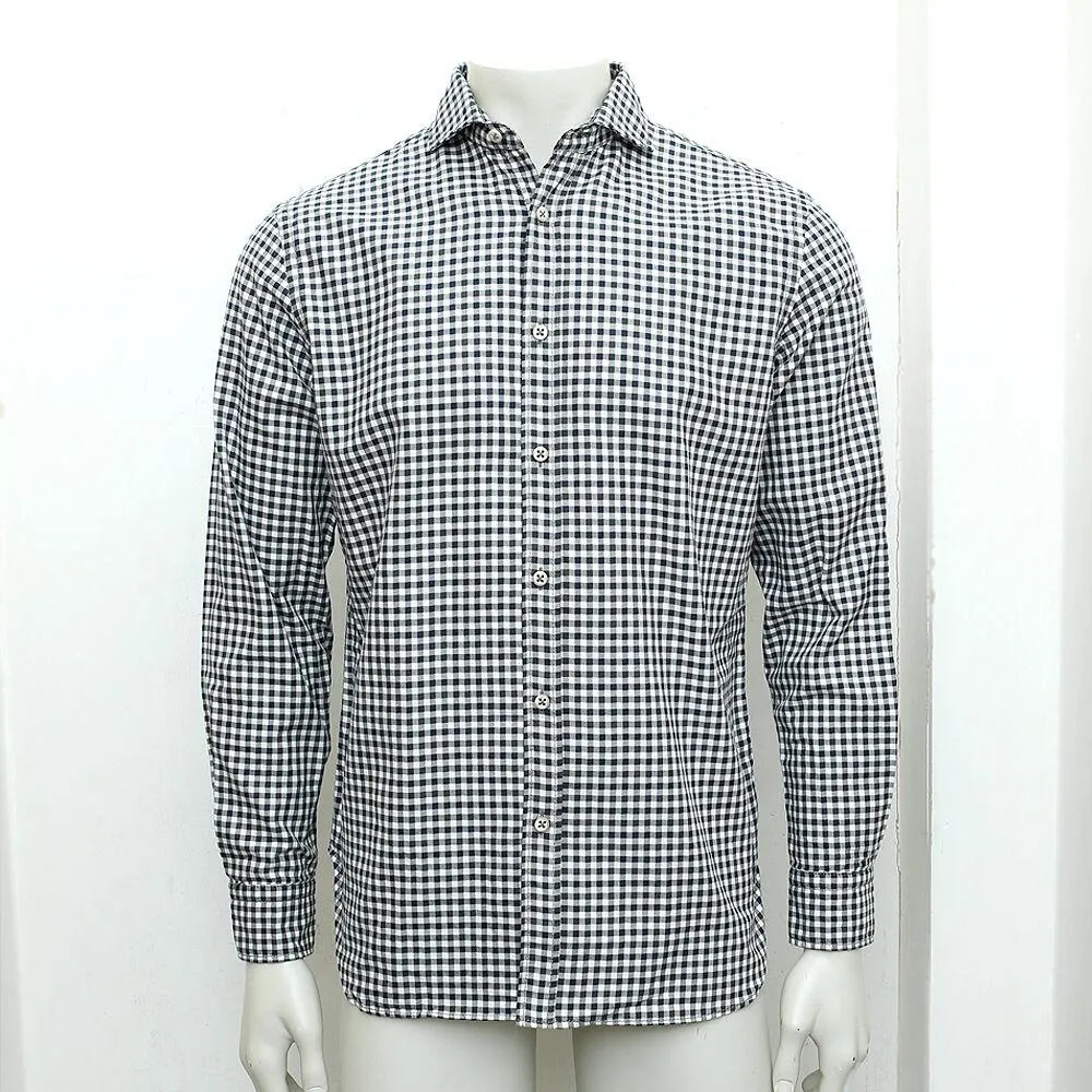 Blue and Green Check Cotton Casual Shirt