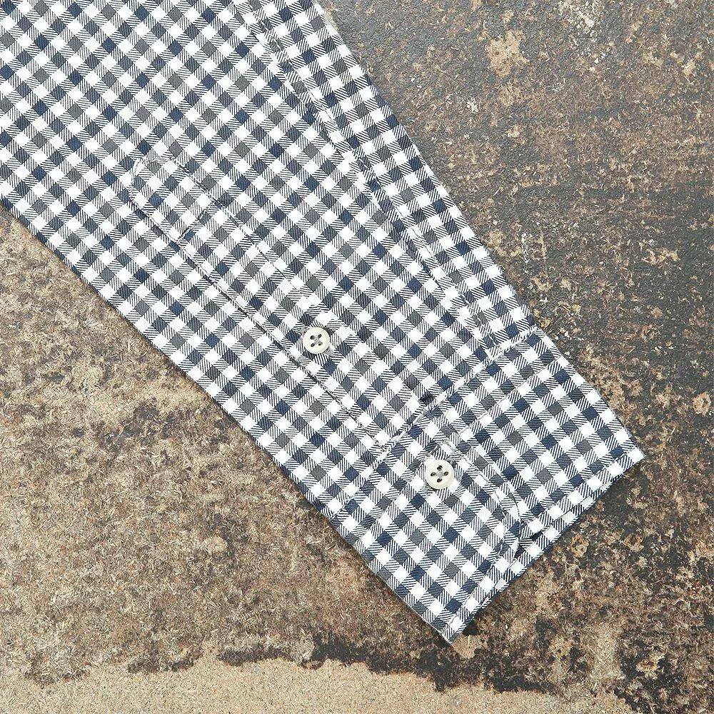 Blue and Green Check Cotton Casual Shirt