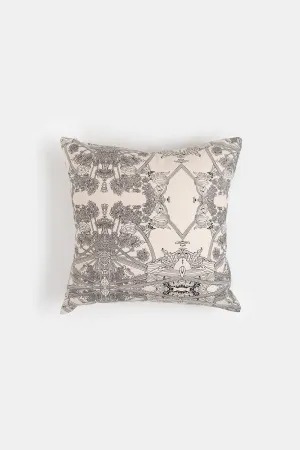 Cotton Throw Pillow In Natural And Black Botanicus