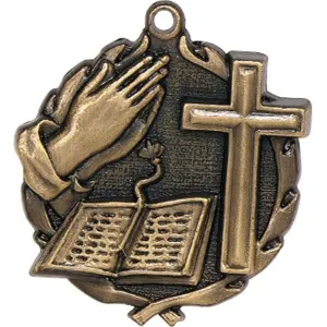 cross sculptured medal