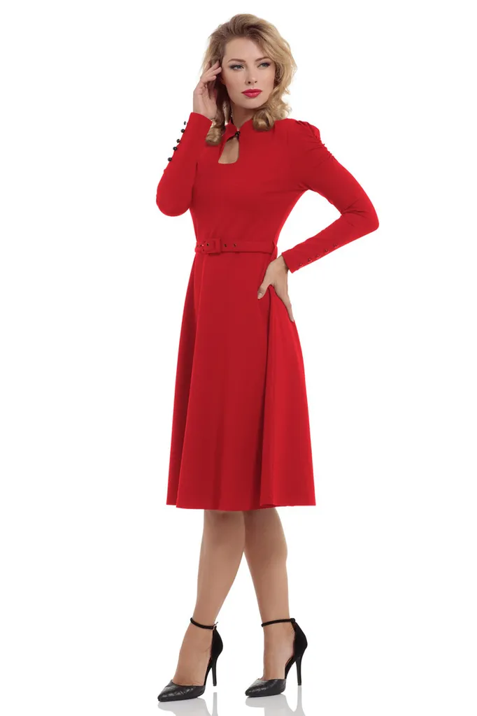 Dita 50s Flared Dress With Cut-Out