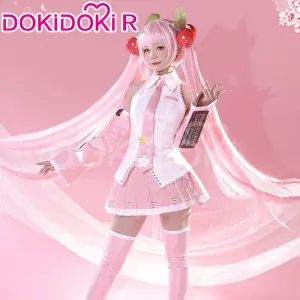 DokiDoki-R VSINGER Cosplay Sakura Official Suit Costume Pink Dress