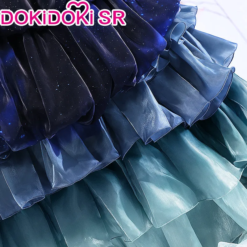 DokiDoki-SR Game Identity Ⅴ Cosplay Bloody Queen Cosplay Costume/Shoes/Wig Mary Night Tide Blue Dress idv