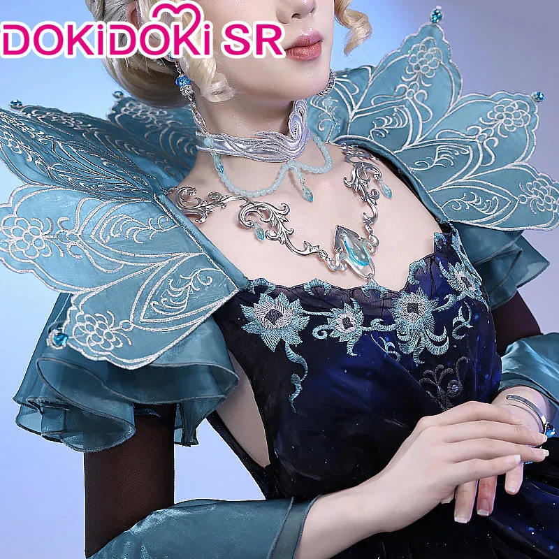 DokiDoki-SR Game Identity Ⅴ Cosplay Bloody Queen Cosplay Costume/Shoes/Wig Mary Night Tide Blue Dress idv