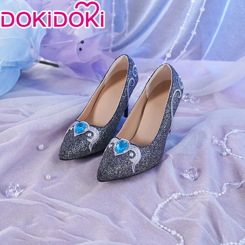 DokiDoki-SR Game Identity Ⅴ Cosplay Bloody Queen Cosplay Costume/Shoes/Wig Mary Night Tide Blue Dress idv