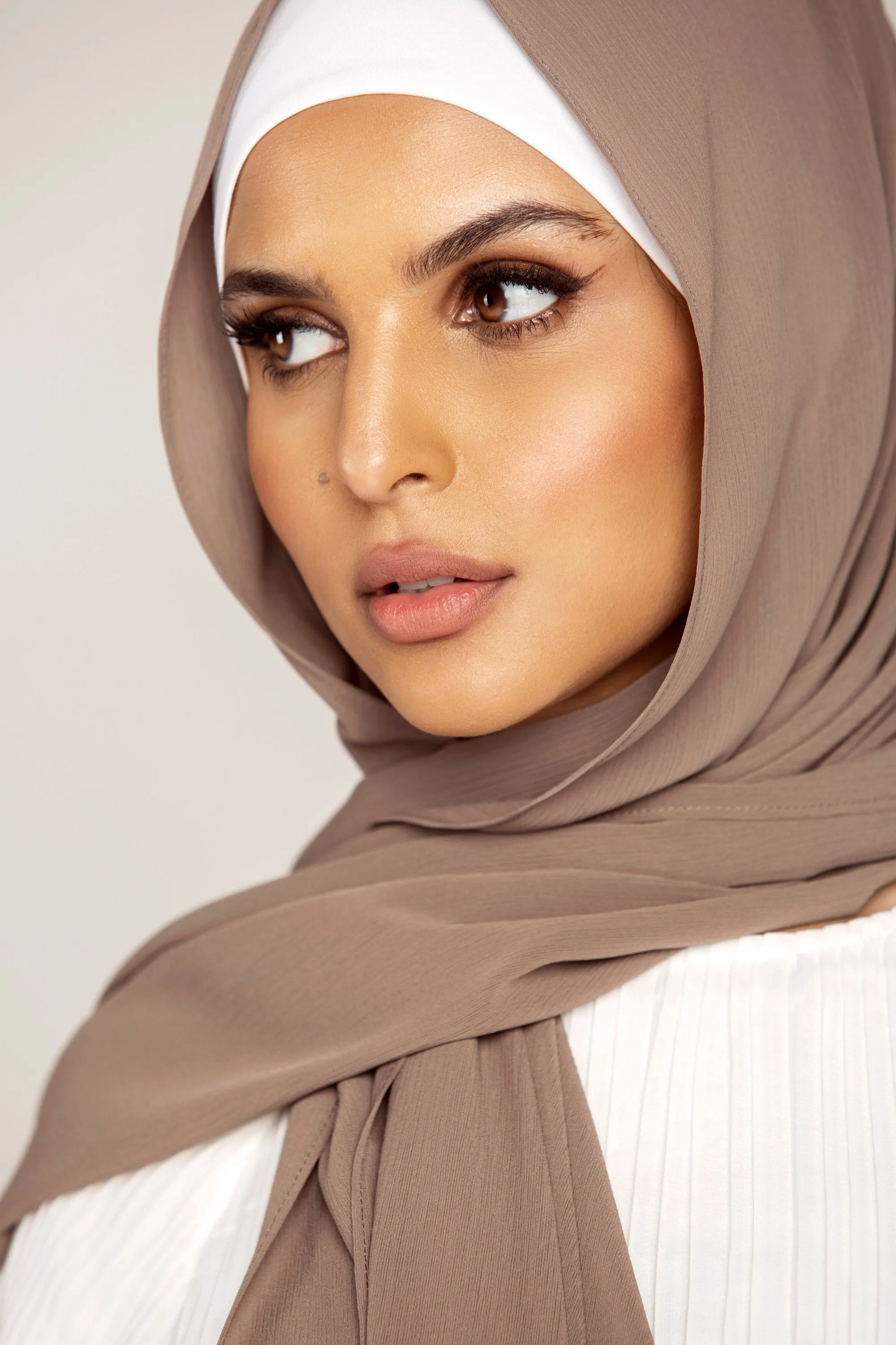 Georgette Crepe Hijab - Truffle