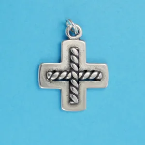 Greek Cross With Wire Twist Charm