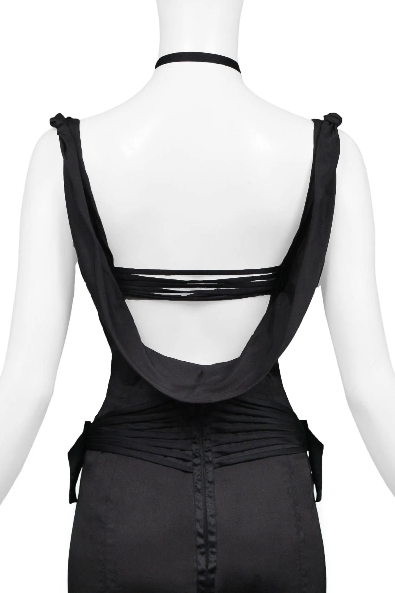 GUCCI BY TOM FORD BLACK CORSET COCKTAIL DRESS 2003