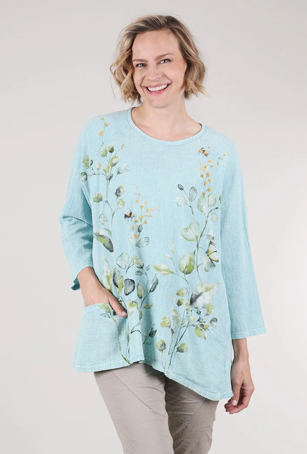 Kelly Mineral-Wash Tunic, Mint