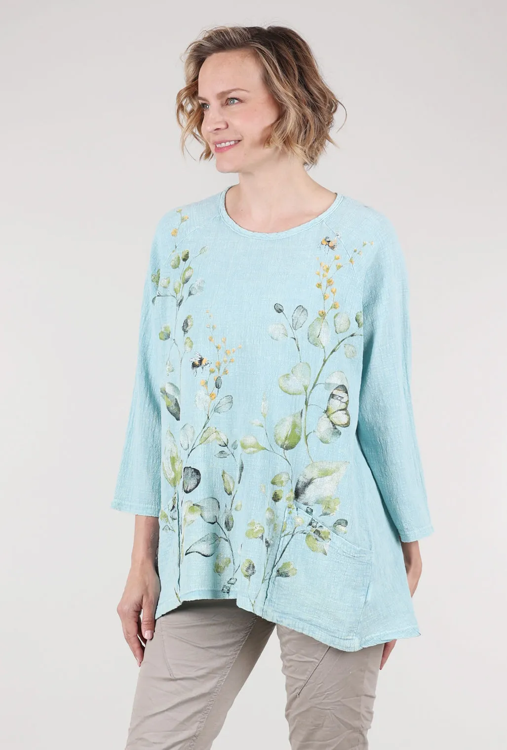 Kelly Mineral-Wash Tunic, Mint