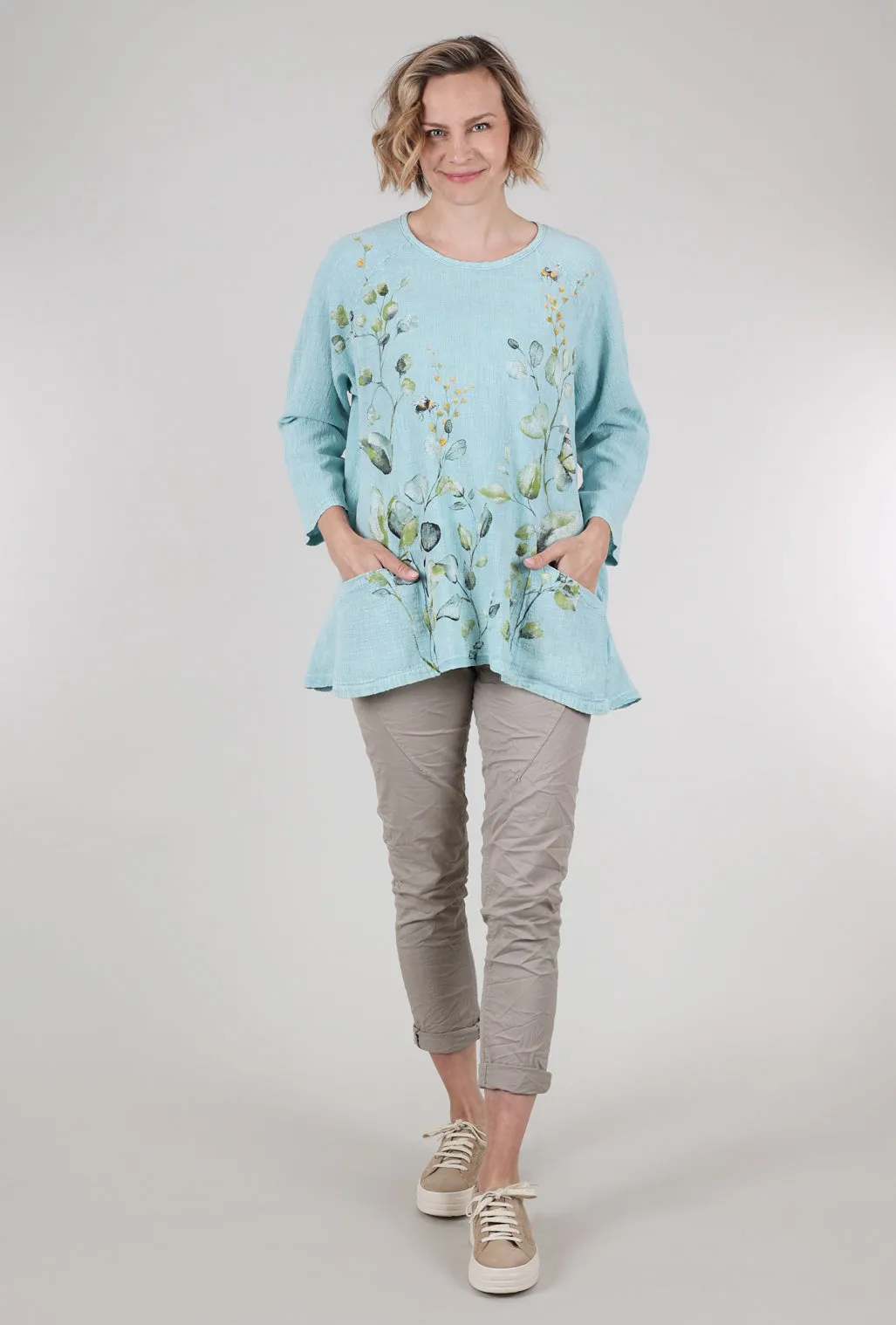 Kelly Mineral-Wash Tunic, Mint