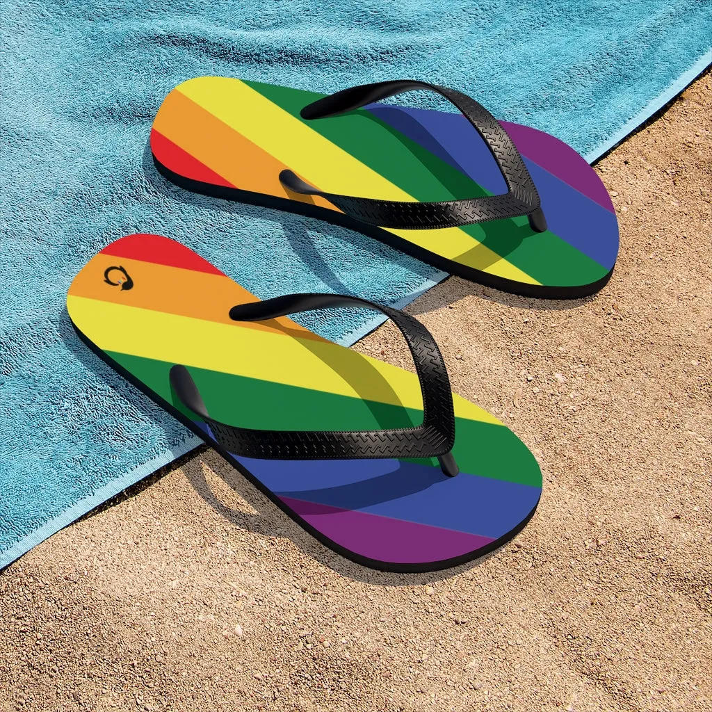 LGBTQ  Pride Flip-Flops