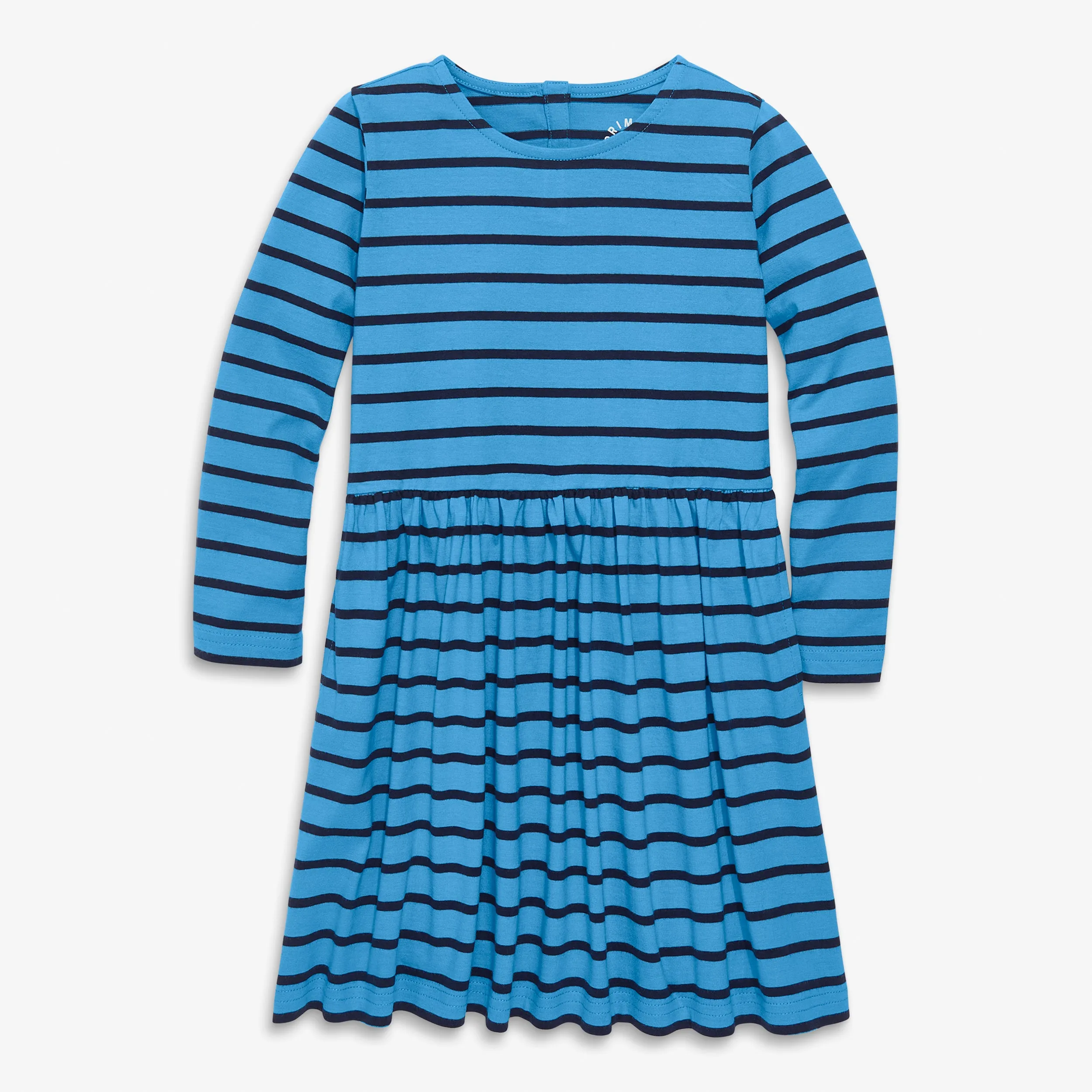 Long sleeve perfect pocket dress in stripe