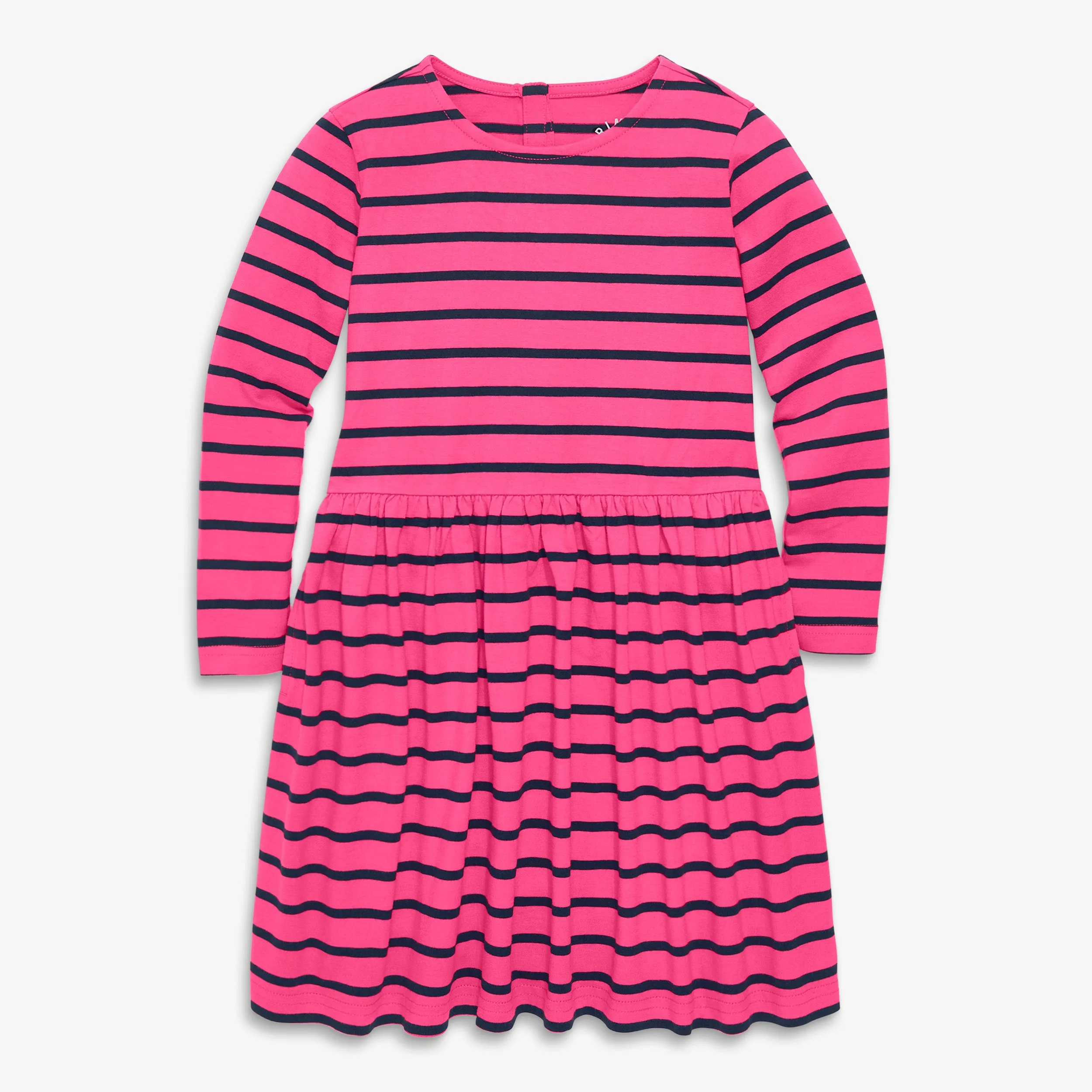 Long sleeve perfect pocket dress in stripe