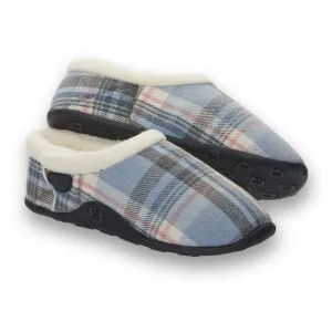 Maddie - Lavender Grey Check Women's Slippers