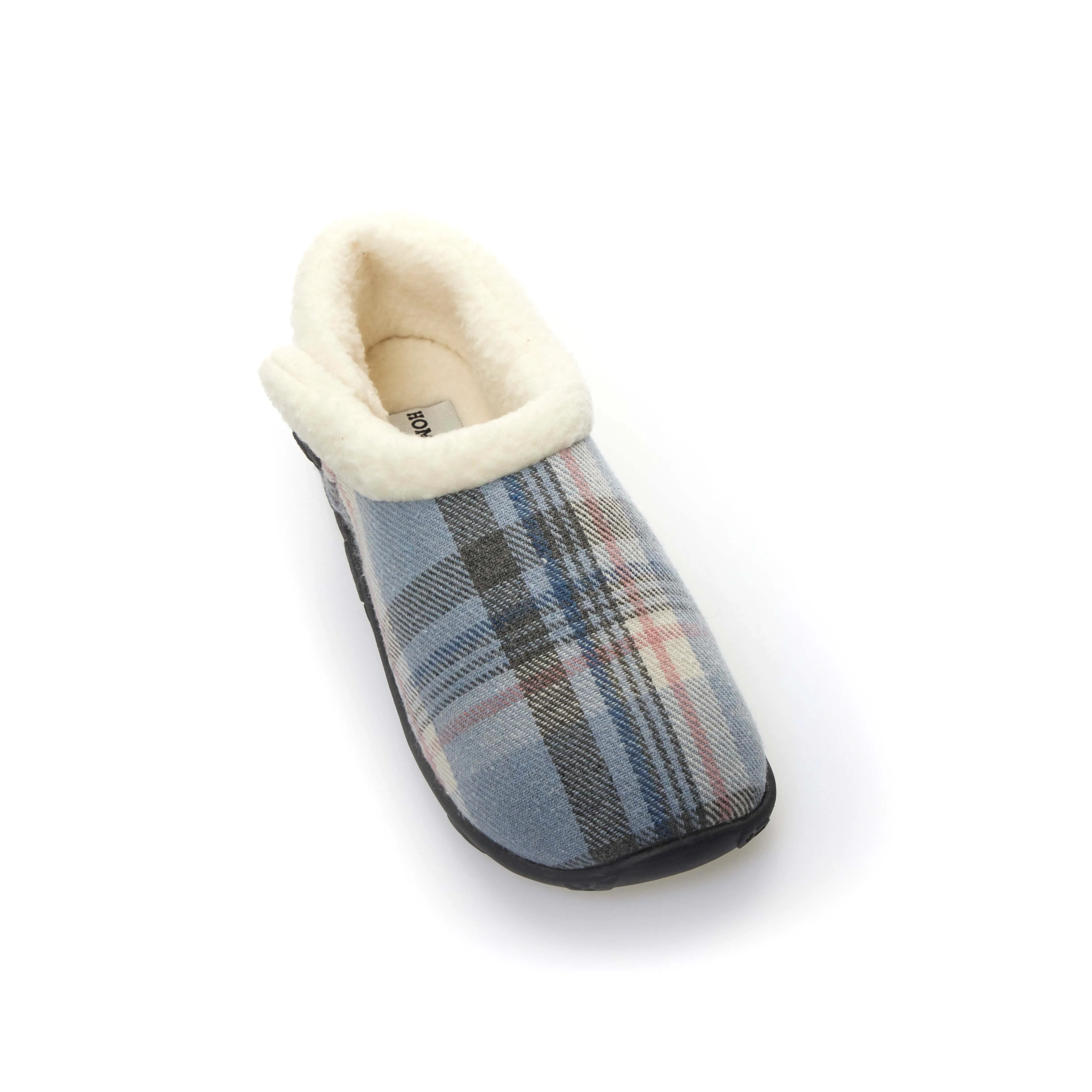 Maddie - Lavender Grey Check Women's Slippers