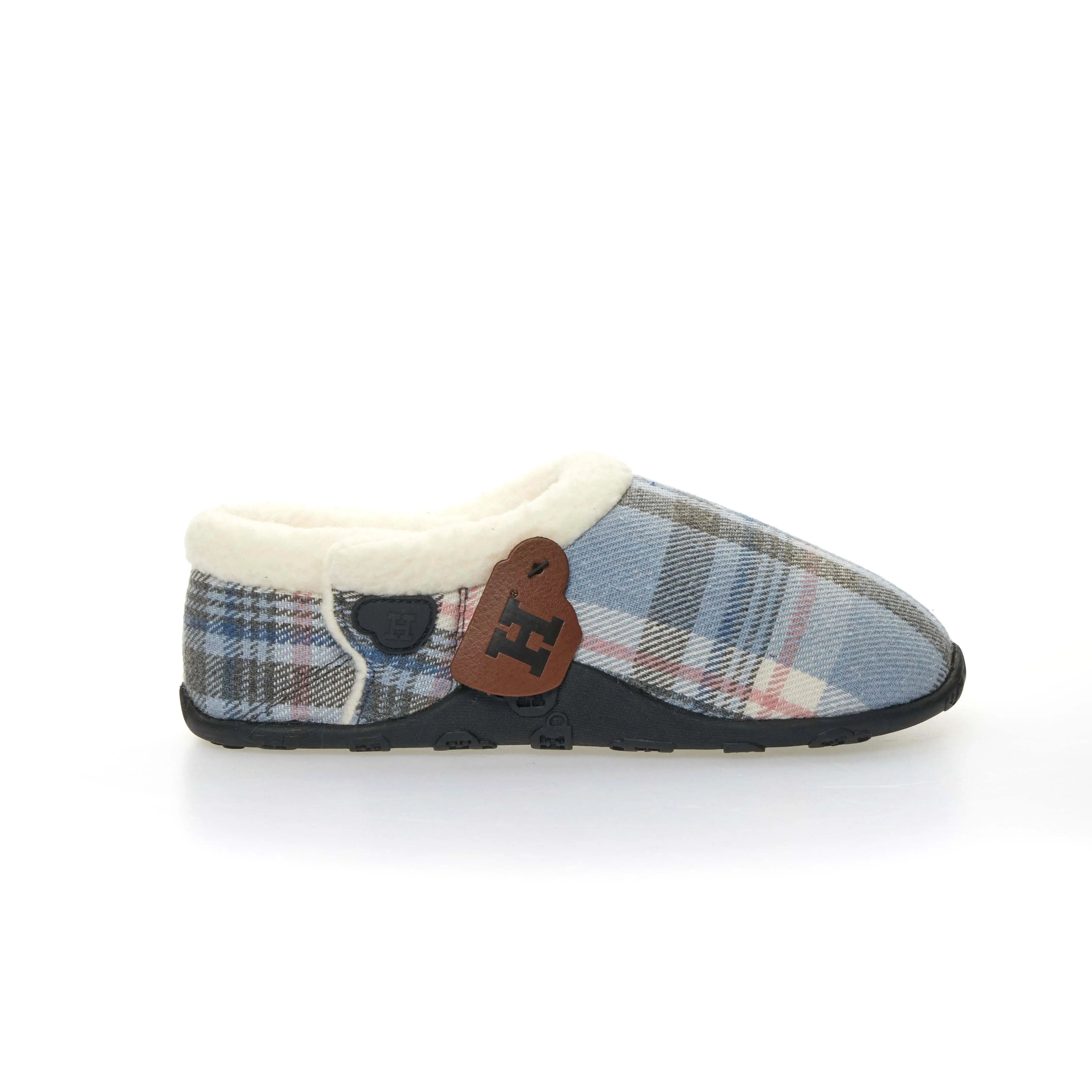 Maddie - Lavender Grey Check Women's Slippers