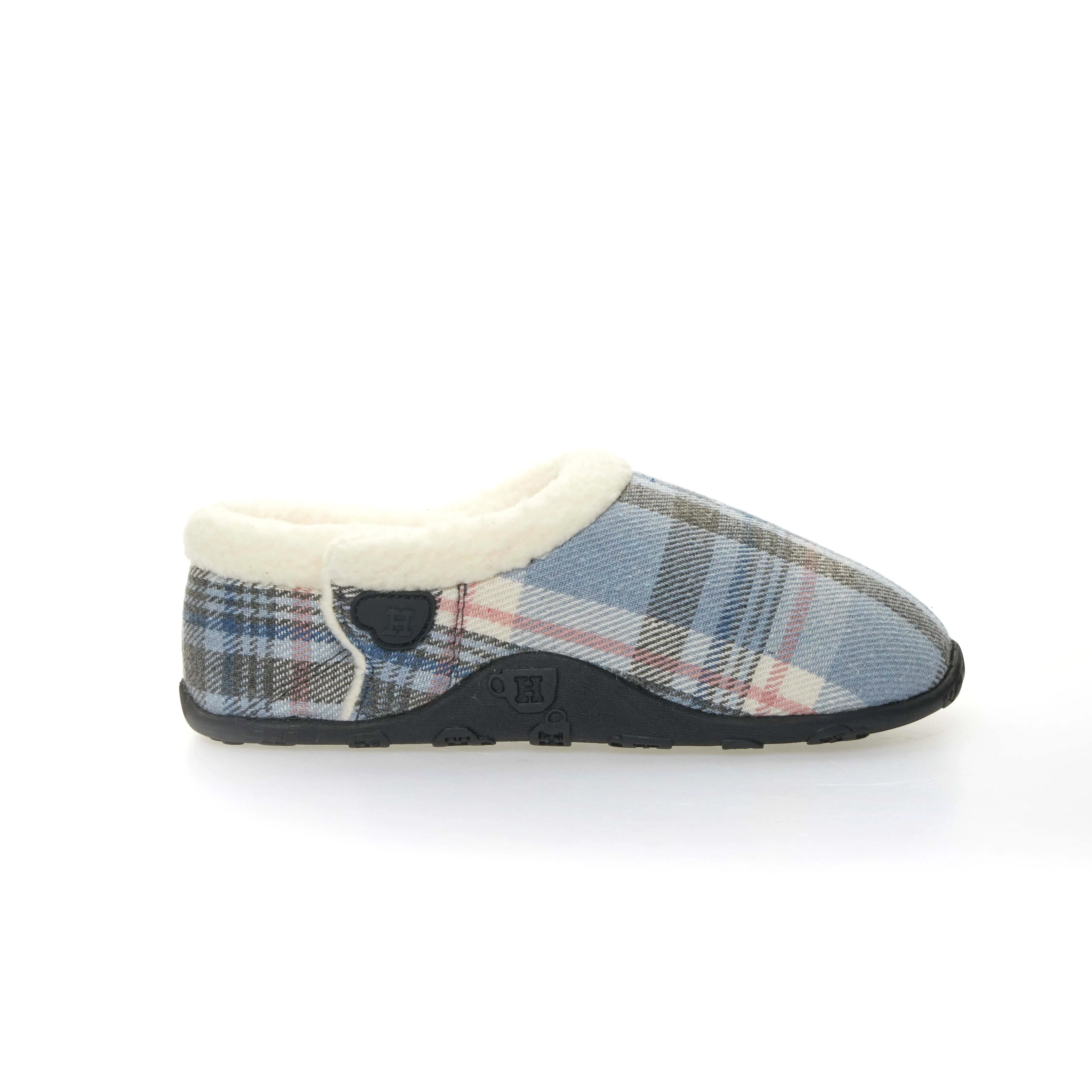 Maddie - Lavender Grey Check Women's Slippers