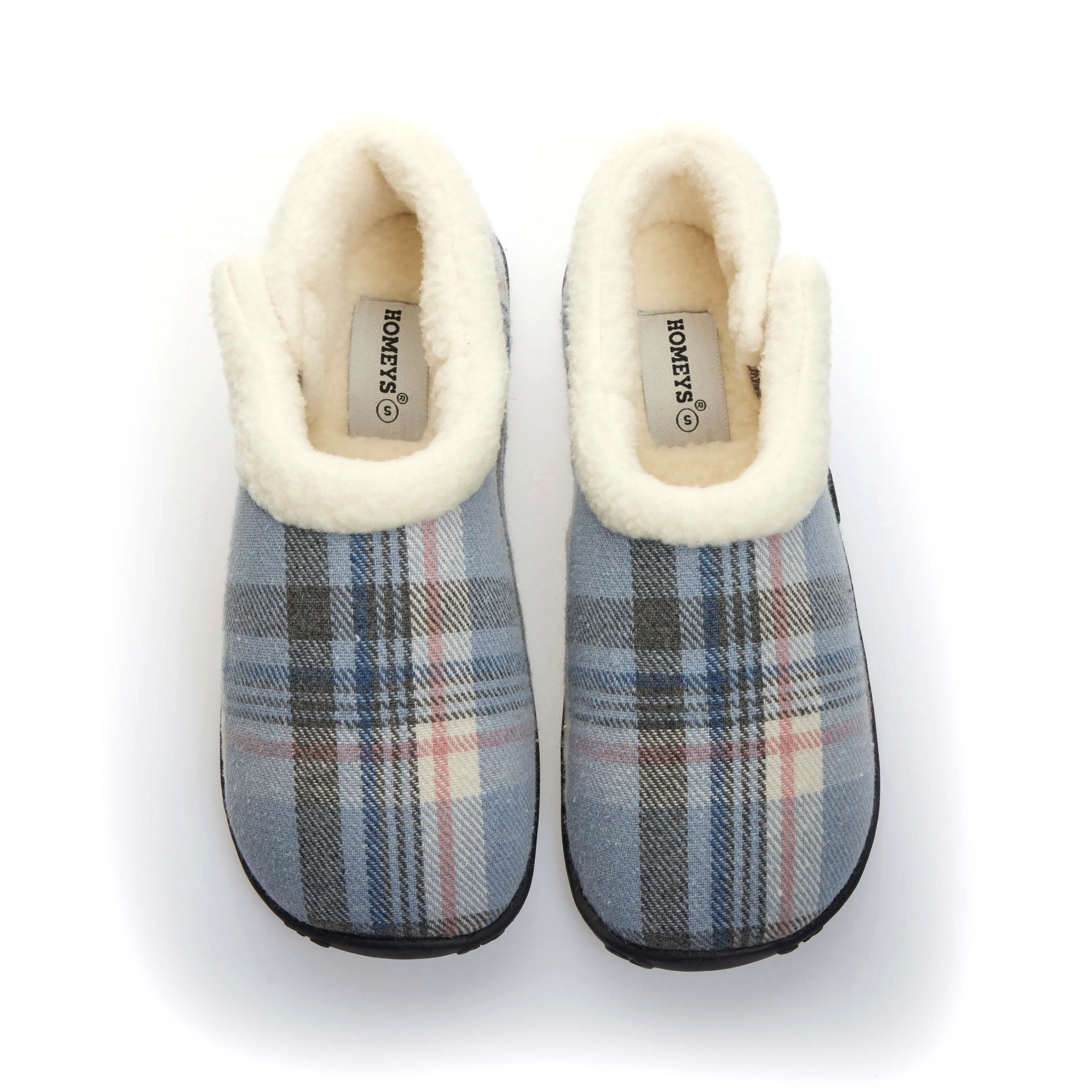 Maddie - Lavender Grey Check Women's Slippers