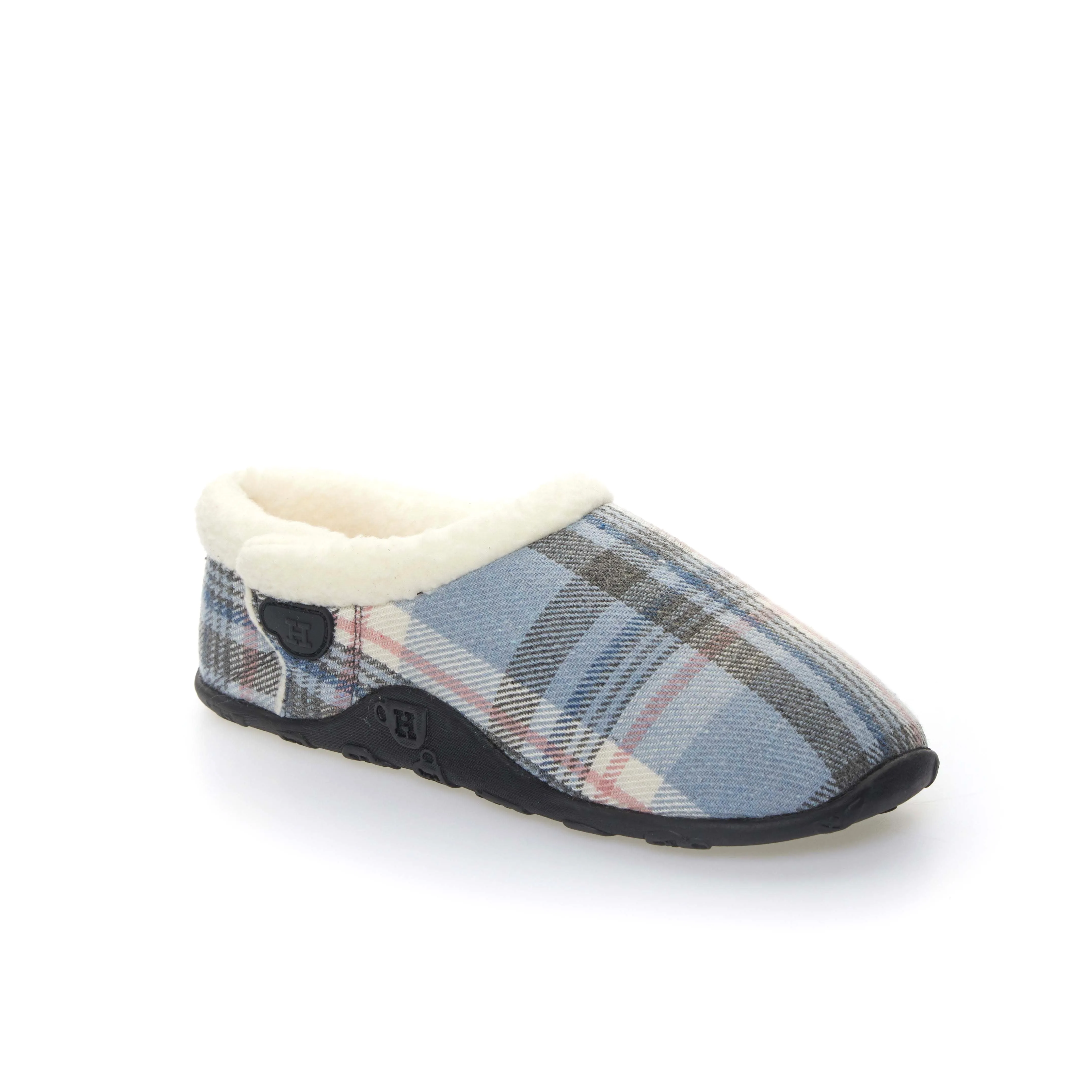 Maddie - Lavender Grey Check Women's Slippers