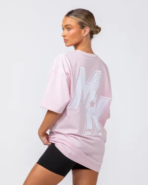 Muscle Nation | Throwback Oversized Tee - Soft Pink (Mens Sizing)