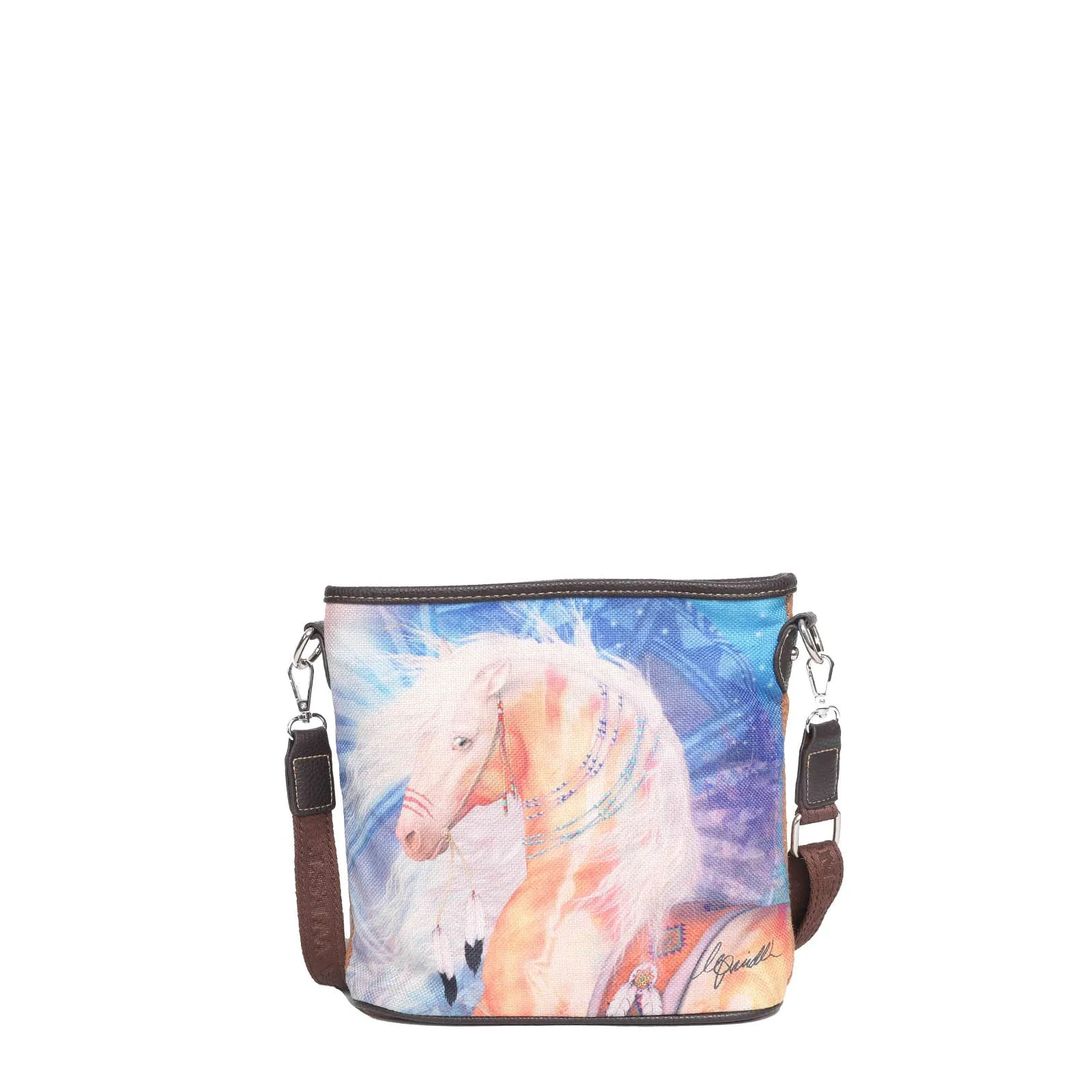 MW1023-8360 Montana West Horse Canvas Collection Crossbody