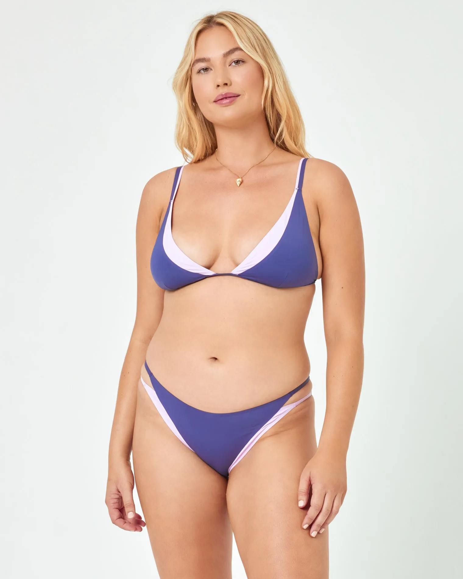 Seamless Billie Bikini Bottom - Slate Lily