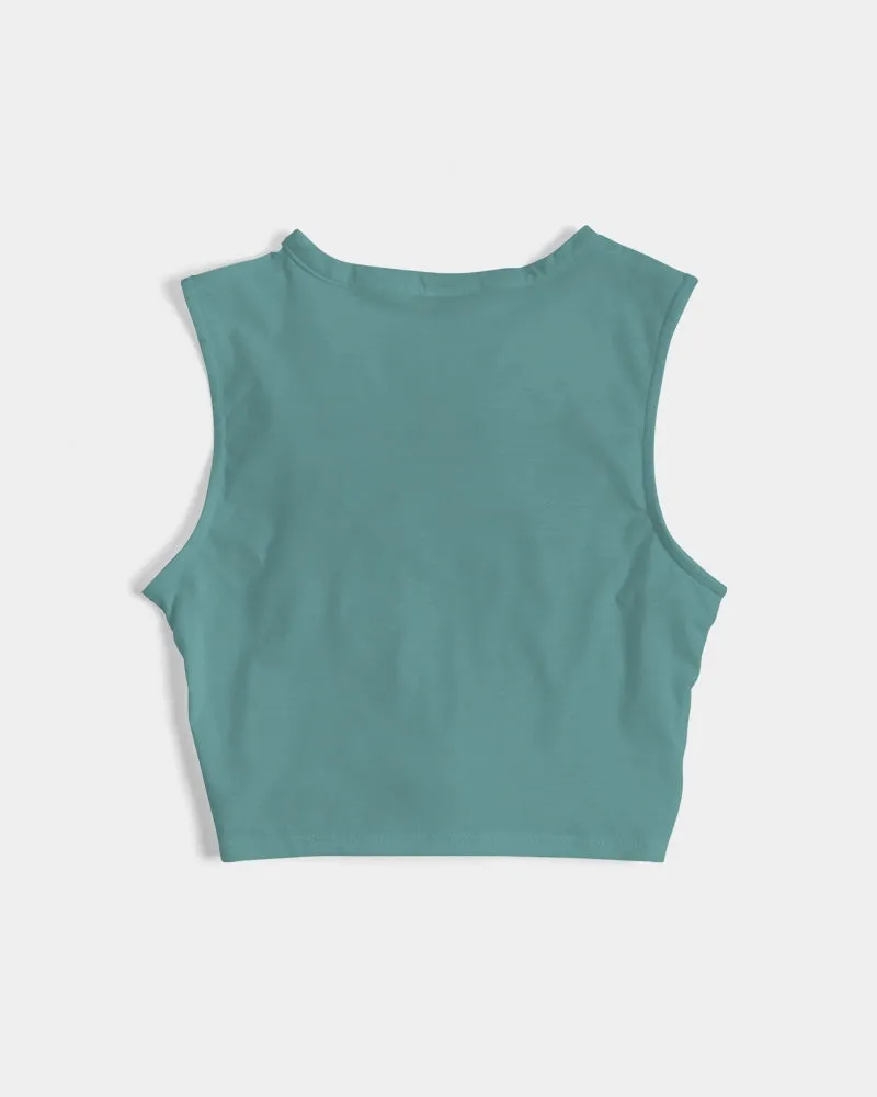 SMF Dusty Mint Feminine Twist-Front Tank