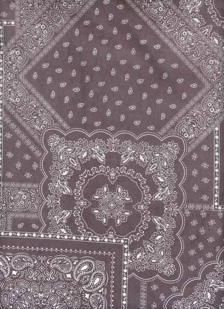 SUPER SOFT POLYESTER SPANDEX DBP / DTY BRUSHED PAISLEY BANDANA BOHO [NFF210119B-009]