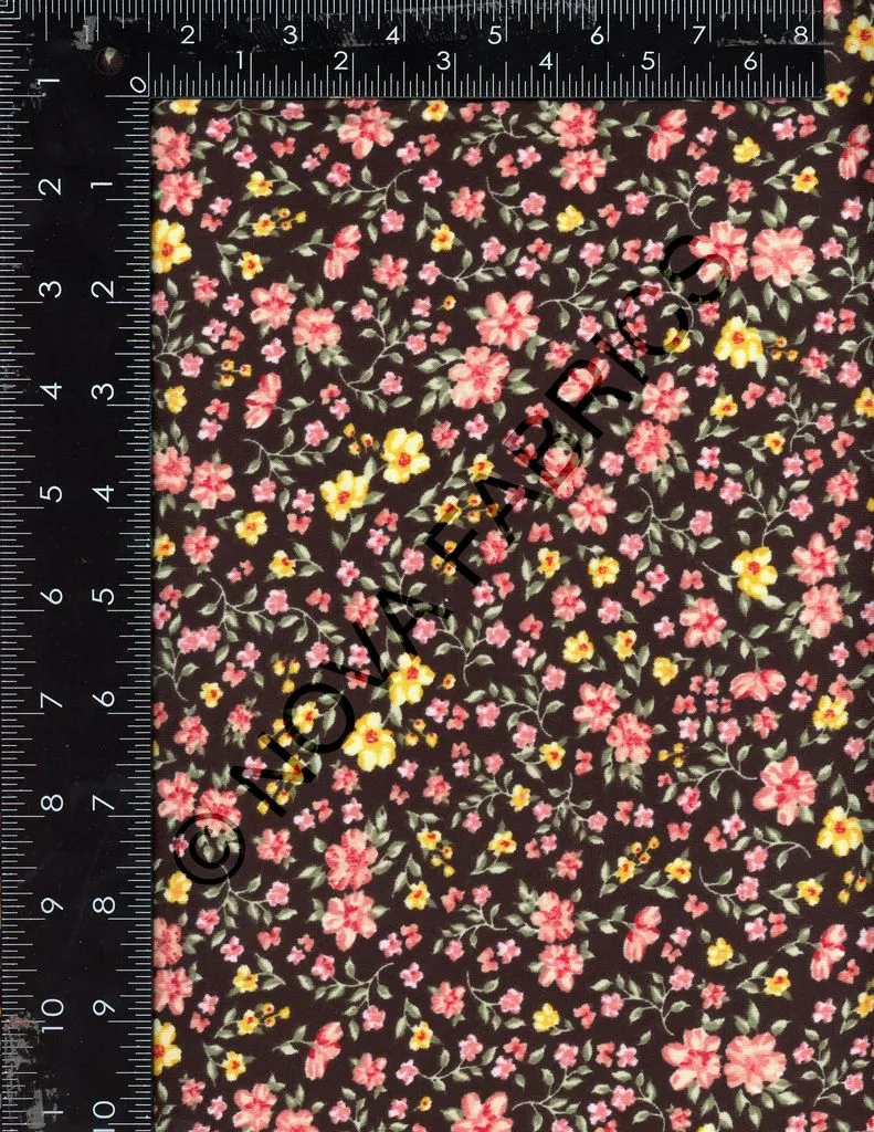 SUPER SOFT POLYESTER SPANDEX DBP / DTY BRUSHED SMALL DITSY FLORAL [NFF201102-009]