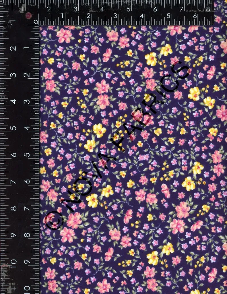 SUPER SOFT POLYESTER SPANDEX DBP / DTY BRUSHED SMALL DITSY FLORAL [NFF201102-009]