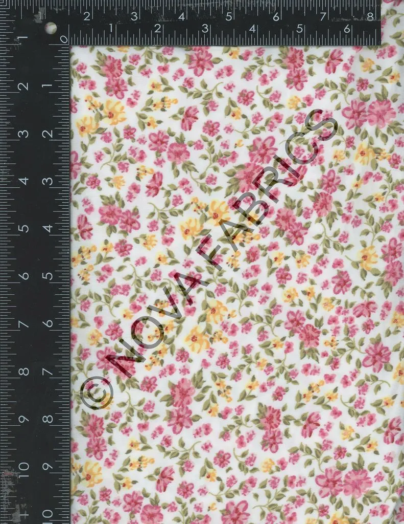 SUPER SOFT POLYESTER SPANDEX DBP / DTY BRUSHED SMALL DITSY FLORAL [NFF201102-009]