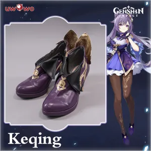 Uwowo Game Genshin Impact Keqing Yuheng Liyue Qixing Cosplay Costume Shoes