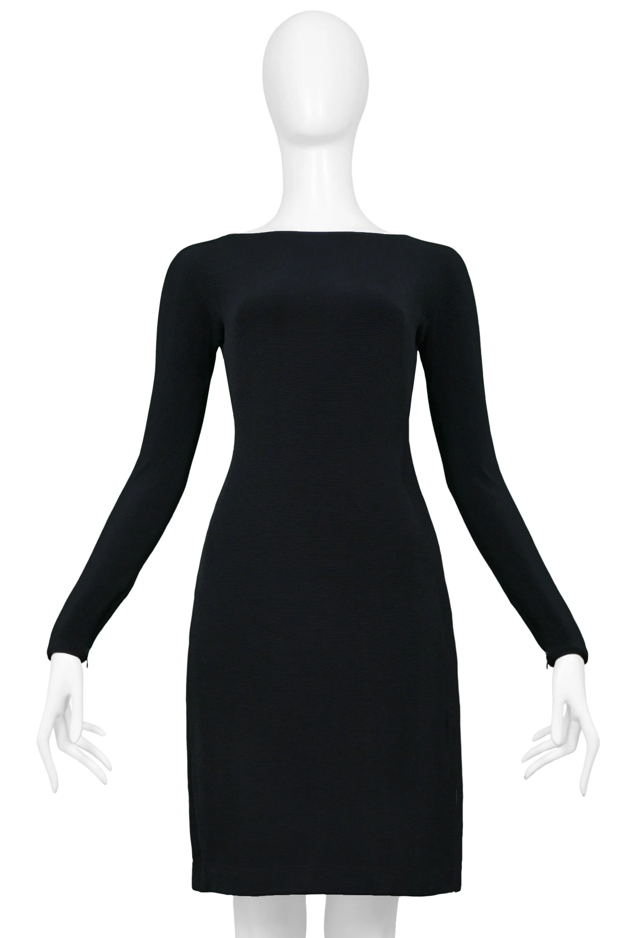 VERSACE BLACK MINI COCKTAIL DRESS WITH CUTOUT BACK