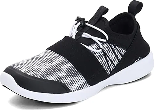 Vionic Women's Sky Alaina Slip-on Active Sneaker- Supportive Walking Shoes That Include Three-Zone Comfort with Orthotic Insole Arch Support, Sneakers for Women Black and White 8.5 Medium US