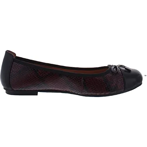 Vionic Women's Spark Minna Ballet Flat - Ladies Ballet Flat with Concealed Orthotic Arch Support Wine Boa 5 Medium US