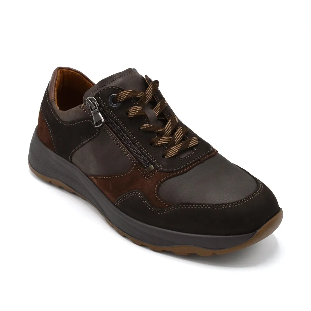 Waldlaufer John - Mens Extra Wide Sporty Lace Up - 4E Fitting - Brown