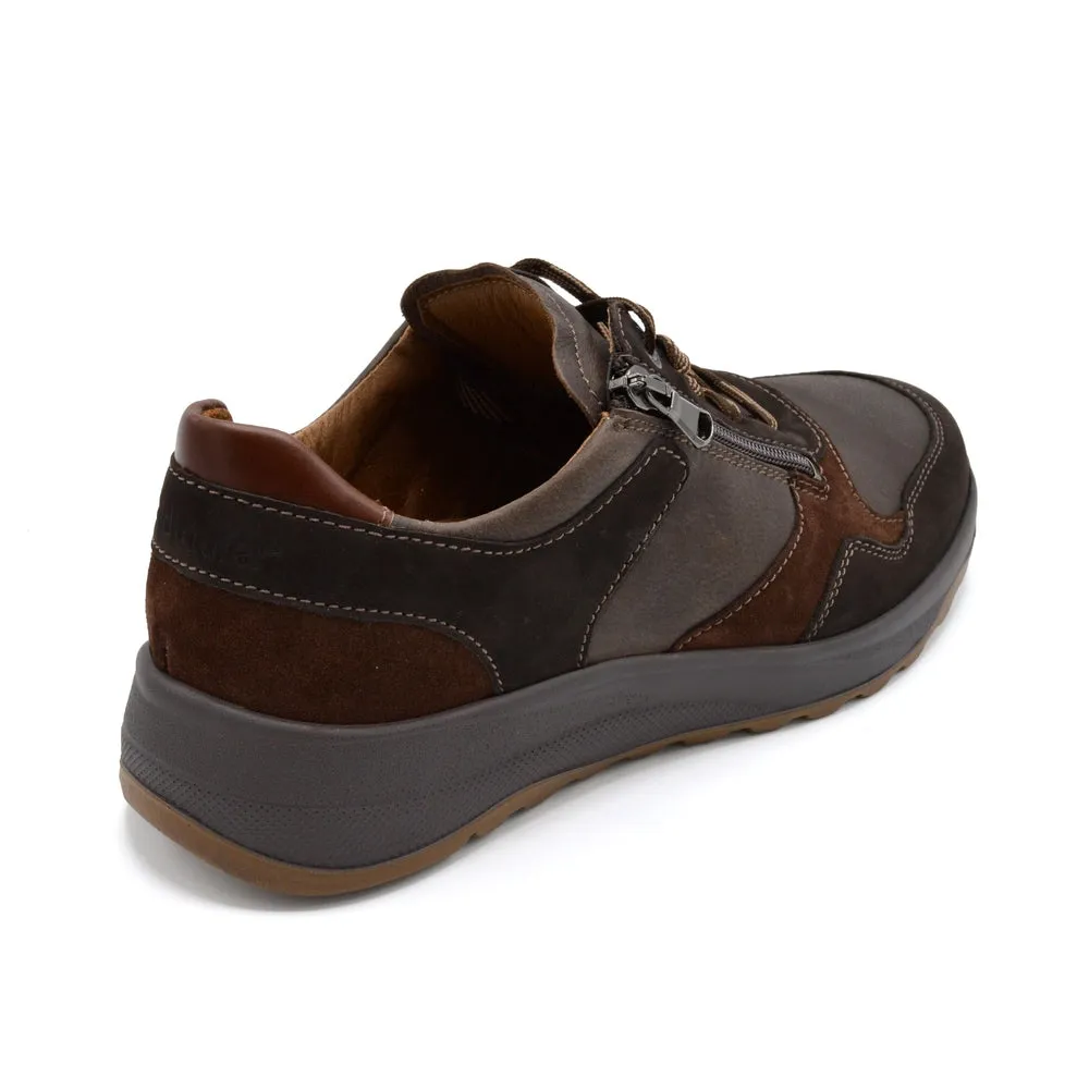 Waldlaufer John - Mens Extra Wide Sporty Lace Up - 4E Fitting - Brown