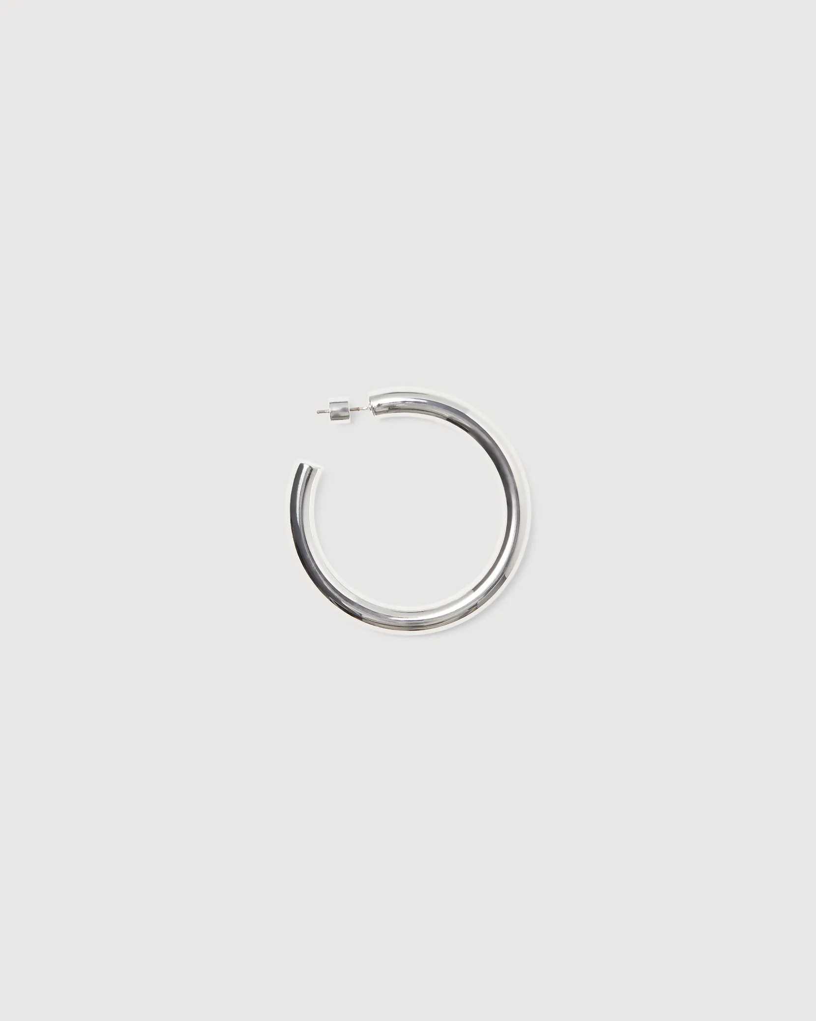 White Gold Dipped Hoop Earring