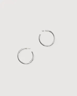 White Gold Dipped Hoop Earring